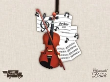 Violin Hand Personalized Christmas Ornament-Music Lover Ornament