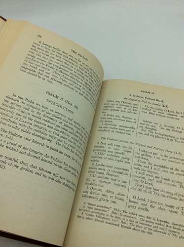 THE PSALMS - Charles J. Callan - 1944 - Latin & English - Biblical studies - Picture 5 of 8