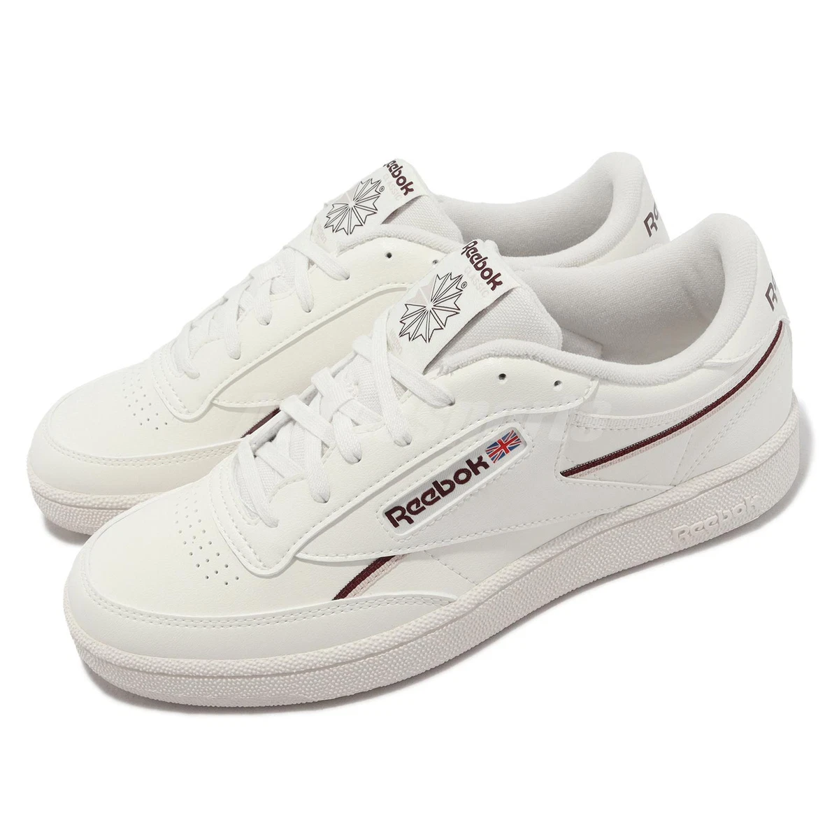 Reebok Club C 85 Vegan Chalk White Men Unisex LifeStyle Casual Shoes 100033004 Reebok Club C 85 Vegan Chalk White Men Unisex LifeStyle Casual Shoes 100033004