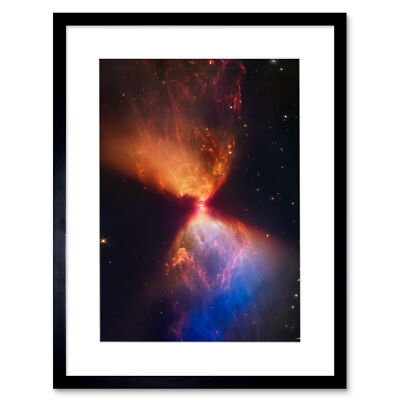 NASA James Webb Teleskop feurige Sanduhr neuer Stern Protostern gerahmter Druck 12 x 16
