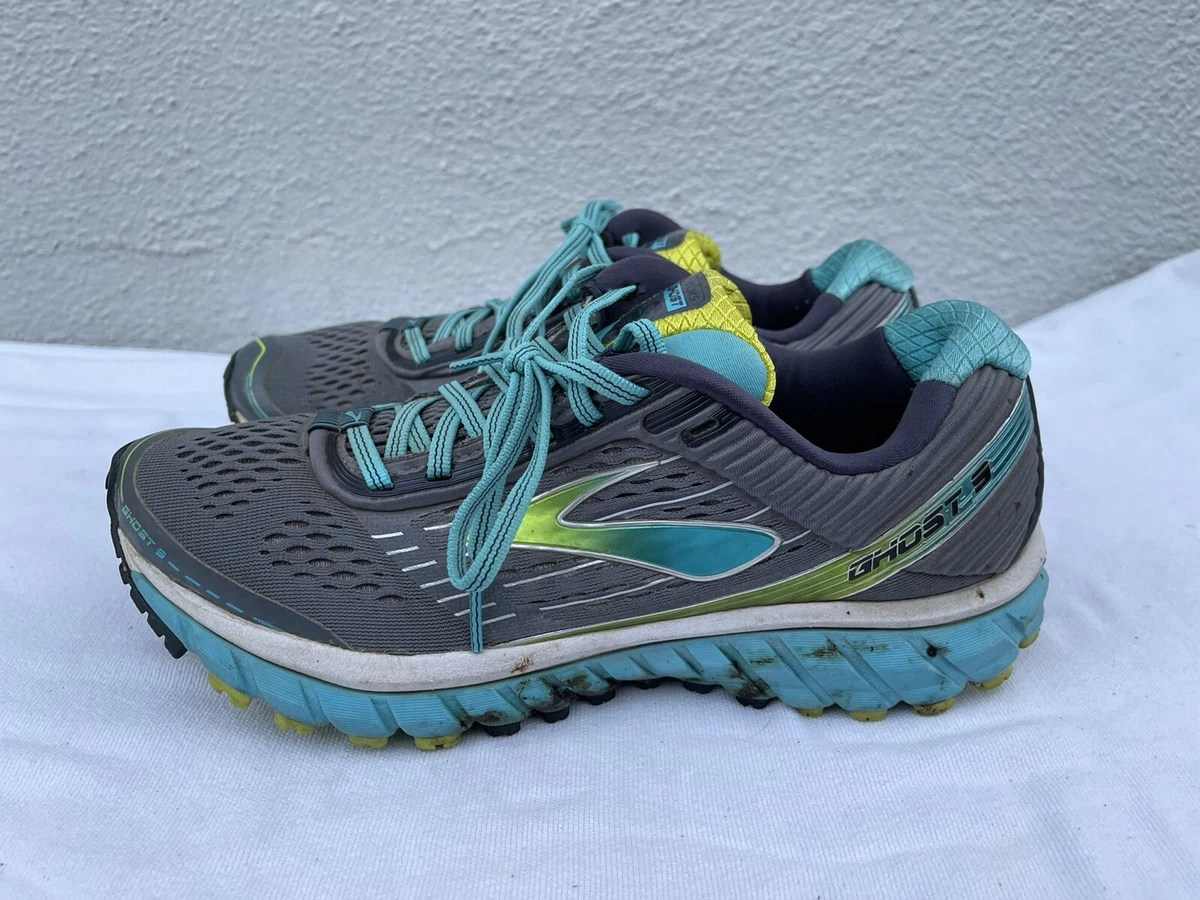 RARE Brooks Ghost 8th Edition Women US 9.5 Gray Aqua Athletic