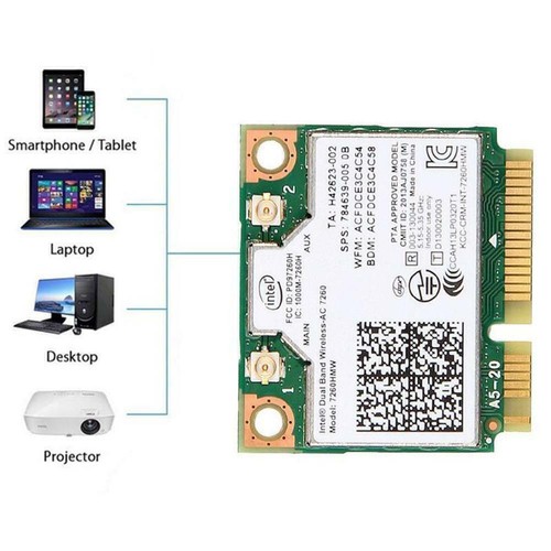 Für Intel 7260HMW Dualband Wireless-AC 7260 867Mbps Wifi S5A1 BT L8A1 For Y1X5 - Photo 5/8
