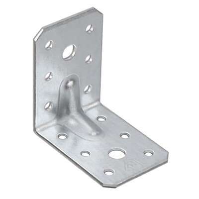 50 Winkel Winkelverbinder Lochplattenwinkel mit Sicke 50 x 50 x 35 x 2,0 mm 7 L.