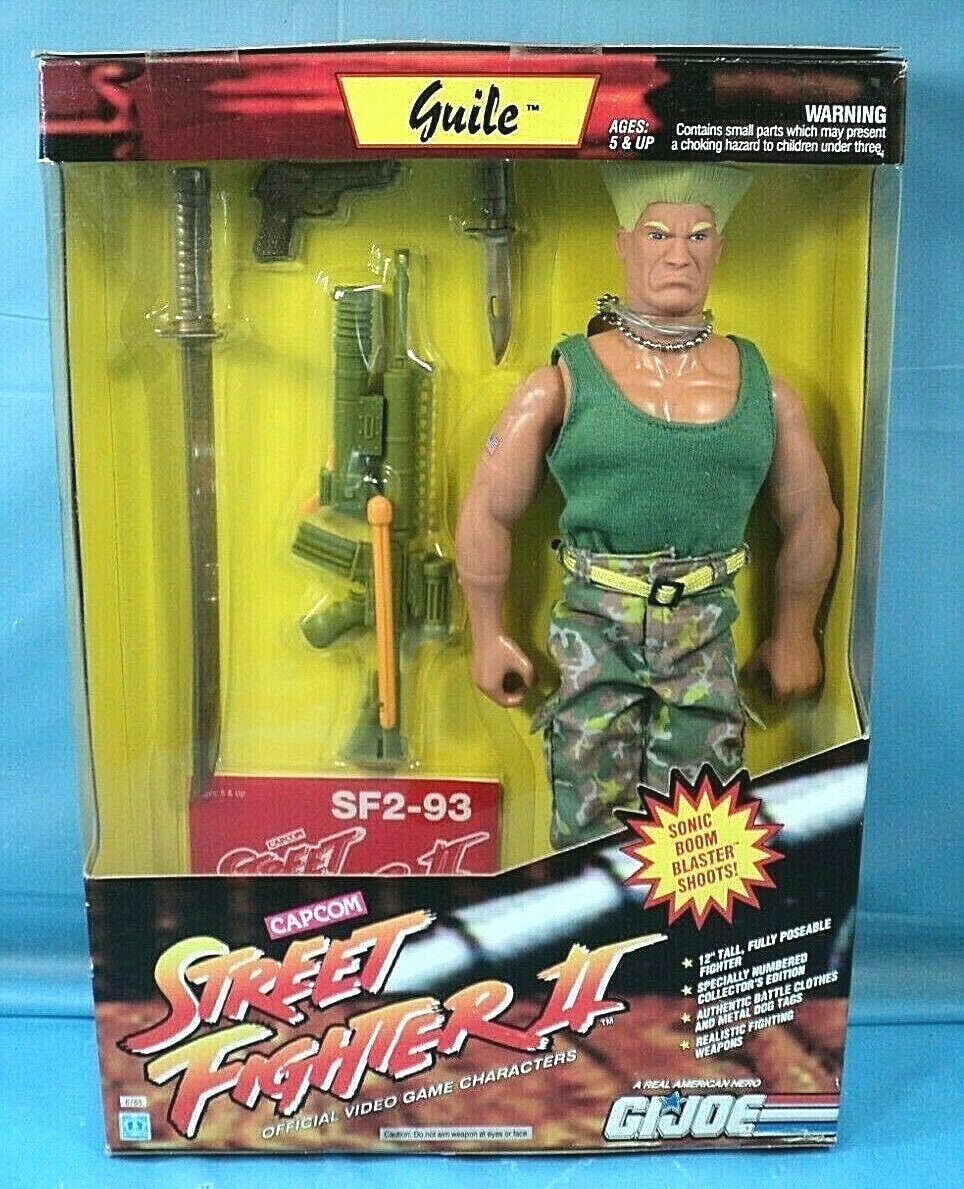 GI Joe 1993 Capcom Hasbro Street Fighter 2 Guile 12 Inch Sealed In Box.