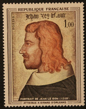 Timbre - FRANCE - Tableau de Girard d'Orléans Jean Le Bon - 1964 -neuf **-n°1413