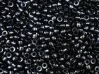 Pony Beads 500pc Opaque Black 6x4mm DIY Jewellery Bracelets Hair 