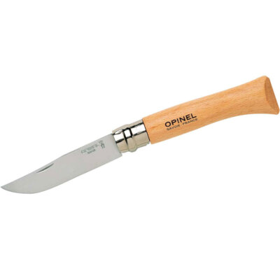 Opinel No 10 - Taschenmesser mit 10 cm Sandvikstahlklinge und Buchenholzgriff