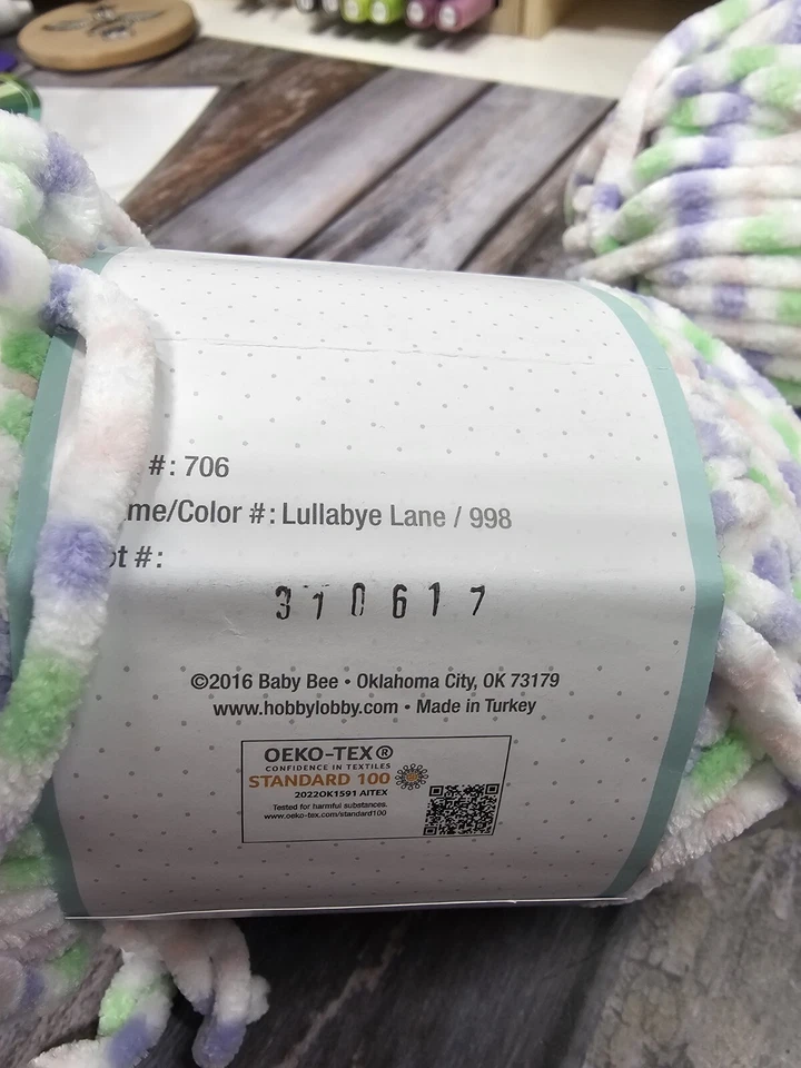 Baby Bee Adore-A-Ball LULLABYE LANE Yarn New CHENILLE - Image 4 of 4
