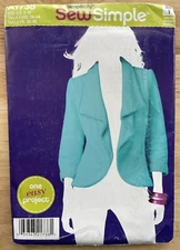 Simplicity Sew Simple A1738 Size 8-18 Jacket Sewing Pattern