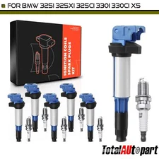 6x Ignition Coil & IRIDIUM Spark Plug Kits for BMW 325Ci 325i 325xi 330i X3 X5