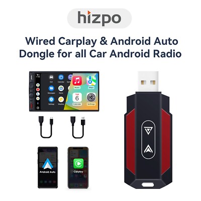 2 in 1 Android Auto Wireless Adapter CarPlay Dual-head CarPlay Plug USB Adapter