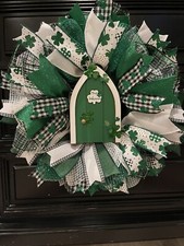 St. Patrick  s Day wreath  HAPPY ST. Patrick  s Day  Irish Wreath, St. Patty  s Day