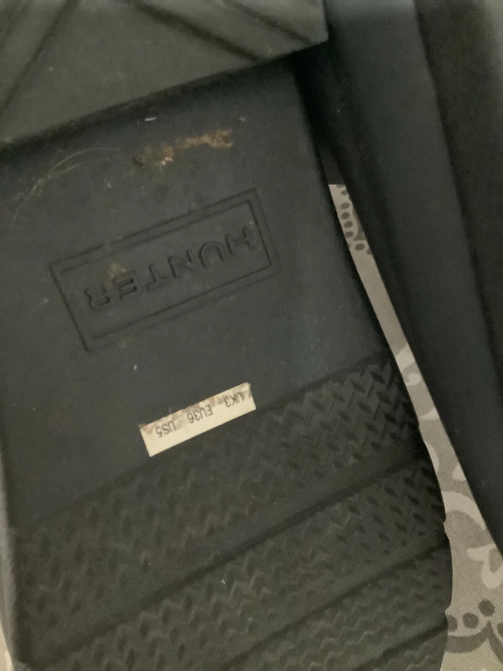 Hunter Original Wellington Boots Men’s Gray Rubber US Size 5 - Image 4 of 4