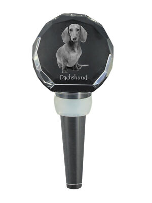 Dachshund Rough-Haired, Dackel, Teckel - Crystal Bottle Stopper, Unique W