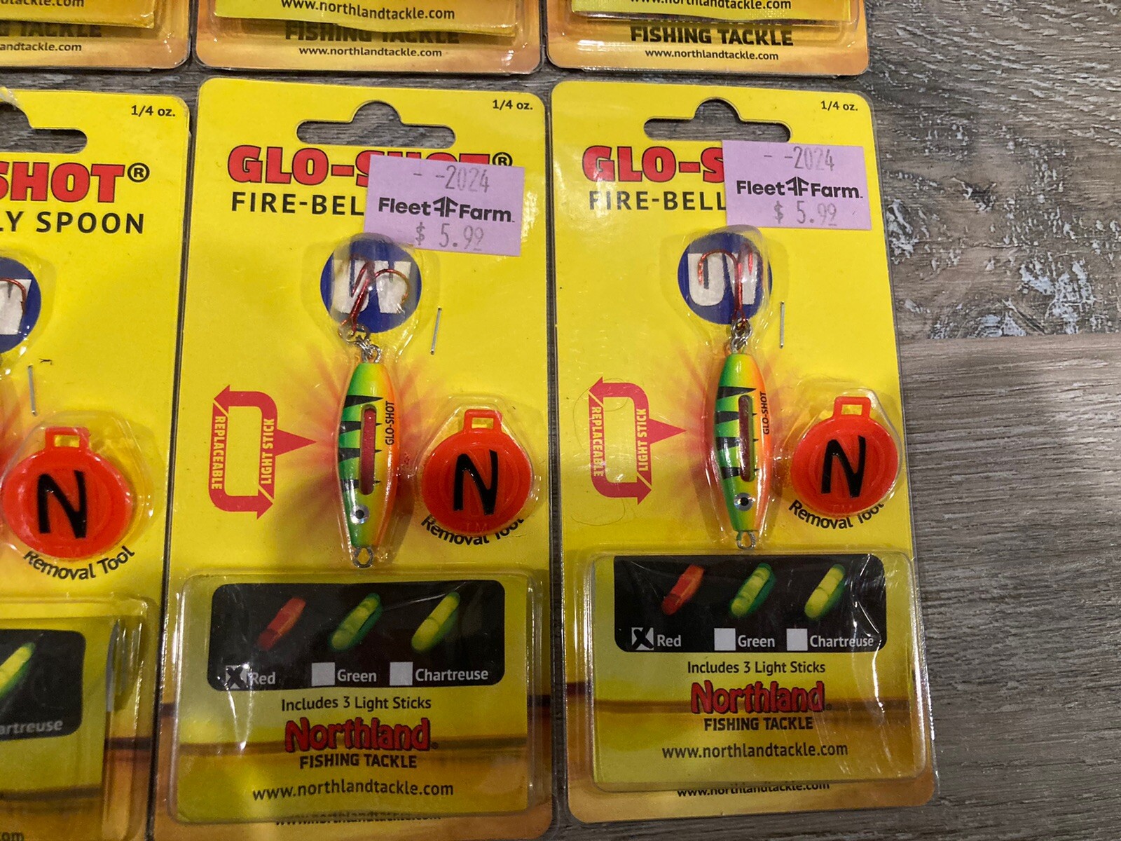 Lot of 24 Northland Glo-Shot Fire-Belly Spoons - All 1/4 Oz Size - Mixed Colors - Image 10