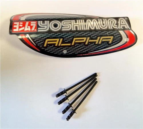 GENUINE YOSHIMURA ALPHA T EXHAUST RIVET BADGE DECAL TRIUMPH 675 DAYTONA