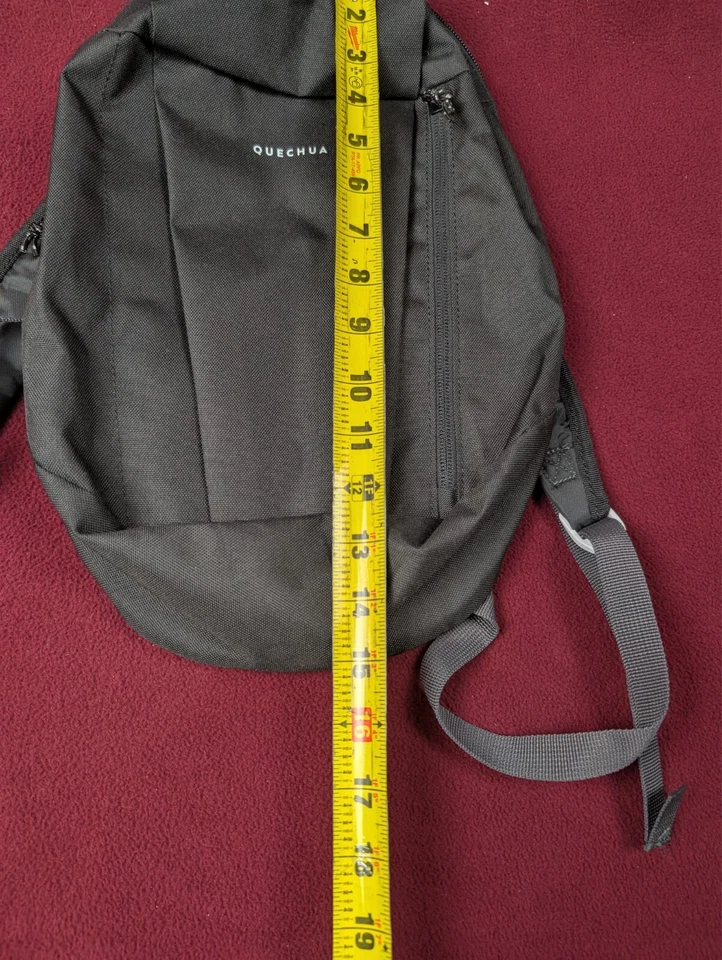 Quechua backpack bag storage carry 10L black compact small school - Image 2 of 4
