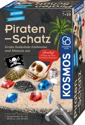 FRANCKH KOSMOS VERLAG Kosmos Mitbring-Experimentierkasten Piraten-Schatz | Ausgrabungsset ab 7 Jahre