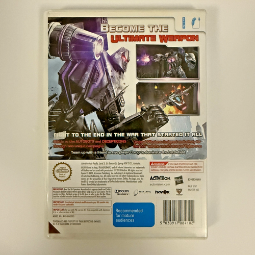 Transformers: Cybertron Adventure - Nintendo Wii - Manual - PAL - Picture 3 of 3
