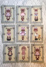 Set of 9 Cards Raggedy Ann Spring Pocket Pen Pal Cards only No Protector 121N
