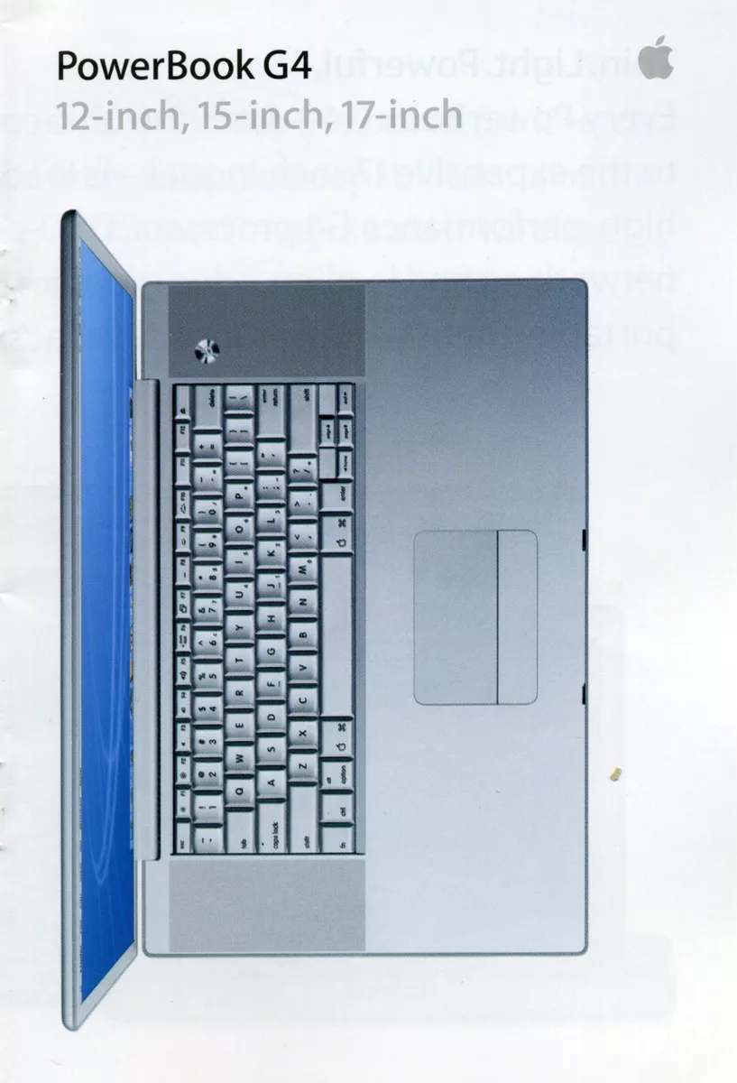  Vintage Apple •brochure• PowerBook G4 12/15/17-inch circa 2003