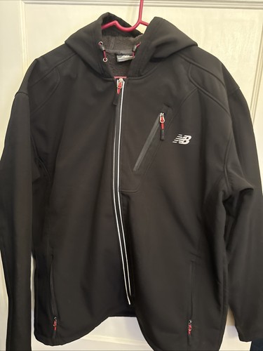 Men's - New Balance Zip Up Insulated Black & Orange Jacket RN 130893 Size XLT - Picture 2 of 12