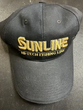 Sunline Hi Tech Fishing Line Baseball Cap (black with Yellow Embroidering)