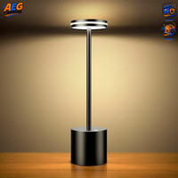 Led Tischlampe Kabellos Dimmbar 5000Mah Touch Akku Aluminium Schwarz FüR