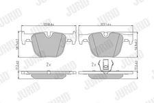 Jurid 573354J brake pad set, disc brake for BMW