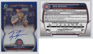 2023 Bowman Chrome Prospect Auto Blue Refractor /150 Ben Brown #CPA-BBN Auto