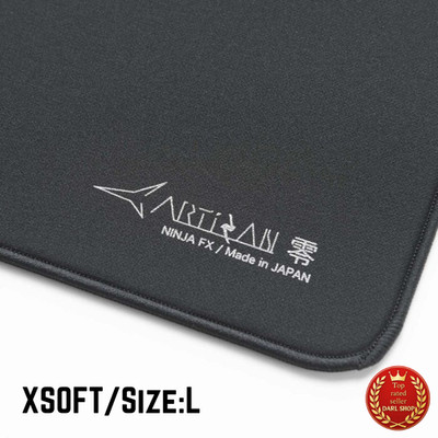 Artisan NINJA FX Zero XSOFT L schwarzes Mauspad FX-ZR-XS-L hergestellt in Jap...