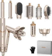 Set 8 in 1 Hair Dryer Brush & Multi Hot Air Styler Foldable 110,000 RPM
