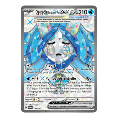 Ogerpon Maske Brunnen EX 194/167   Pokemon Karte EV06 Maskerade Dämmerung EV6 FA
