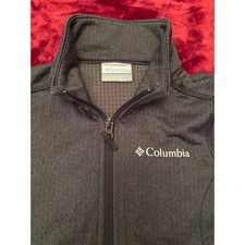 Columbia Boys Omni-Wick Full Zip Fleece Jacket Charcoal Gray AG9319 Size S 7/8