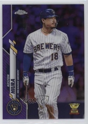 2020 Topps Chrome Purple Refractor 15/299 Keston Hiura #25 4z8