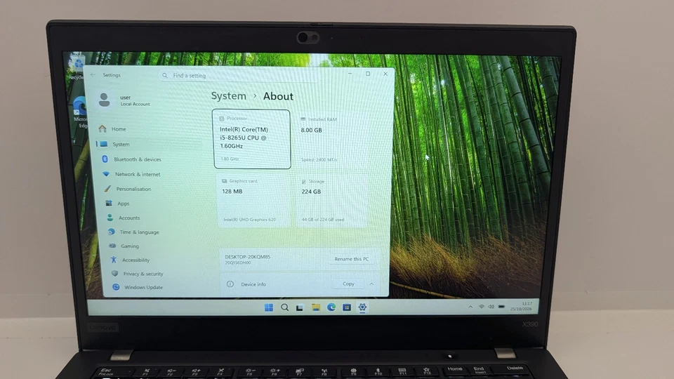 Lenovo ThinkPad X390 · i5-8265U · 8GB · 240GB, photo 2 of 5