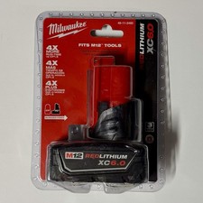 NEW 12V Genuine Milwaukee M12 Red Lithium XC6.0 Amp Battery
