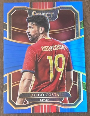 Panini Select Soccer 2017/18 Diego Costa Spain Terrace Blue 058/299