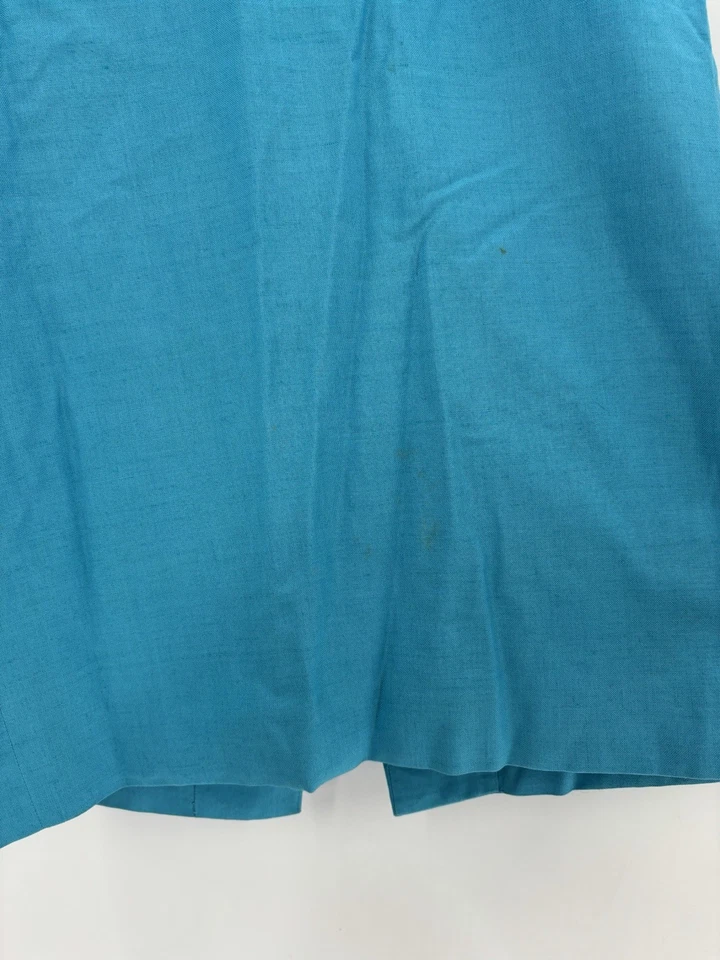 Christian Dior Vintage Años 90 Falda Chaqueta Conjunto Mujer 10 Azul Estrás Botón Foto 3 de 4