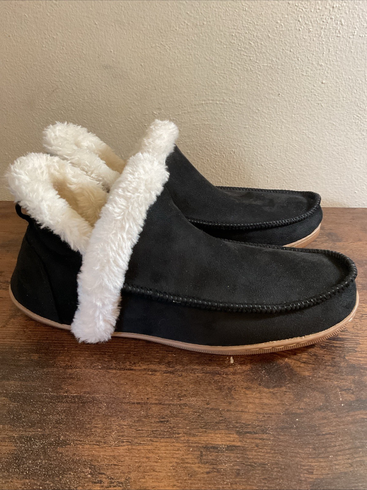 APL Nuove ciabatte stivaletti donna Sonoma Mabell in pelliccia sintetica nere taglia XXL 10 11