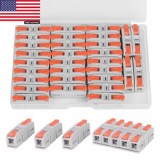 30PCS Lever Wire Connectors, Mini Quick Connectors Push-In, 1 in 1 Out Electric