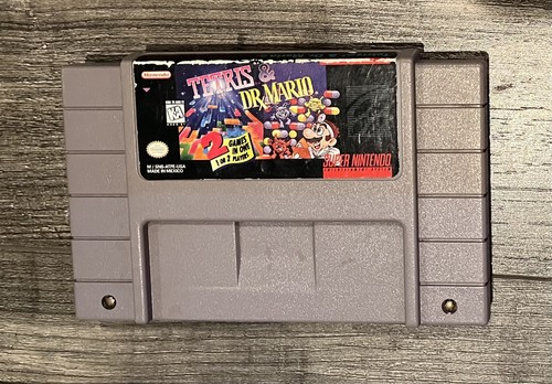 Tetris & Dr Mario Super Nintendo SNES Video Game Complete w/ Box Manual Inserts - Picture 5 of 7
