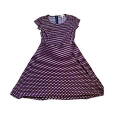 Michael Kors Pink Orange Navy and White A-Line Dress