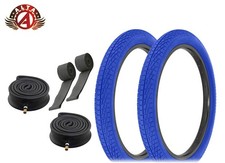 ALTA 20x2.40” Blue Street Park BMX Bicycle Grip Tires + Heavy Duty Tubes 6pc Set