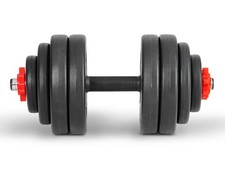 Haltère SP-WS-015-V, avec poignée antidérapante, vinyle, 15 kg, noir - A