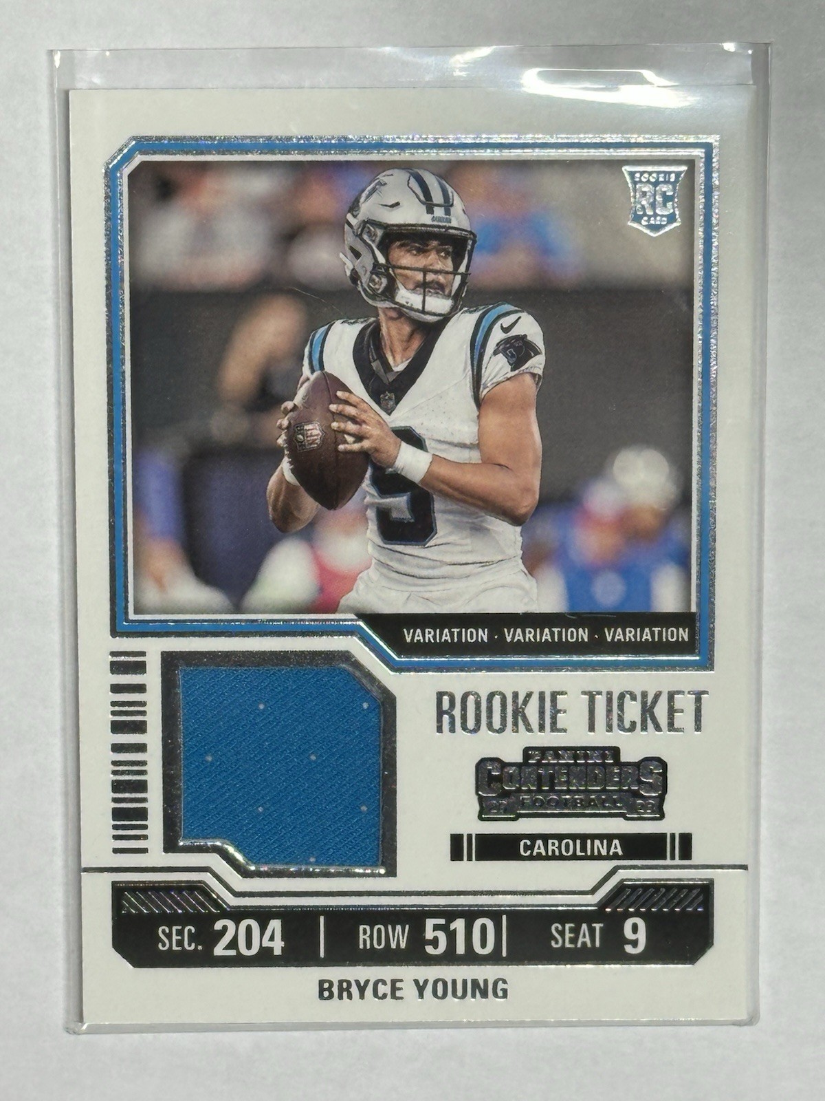 2023 Panini Contenders - Rookie Ticket Swatches Bryce Young #TS41V (MEM, RC)