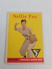 1958 Topps - Nellie Fox HOF #400 2nd Base Chicago White Sox Baseball Card 