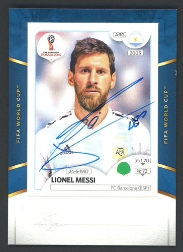 2018-19 Panini Treble Soccer FIFA World Cup Lionel Messi Argentina ON CARD AUTO