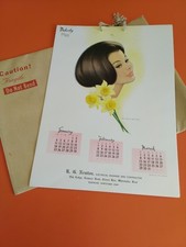 Vintage Retro 1965 Wall Calender Newton Pin Up Girl Portraits Dickens Original