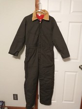 Vtg Key Imperial Coveralls Mens 38 Reg Green Insulated Quilted Outdoor Workwear